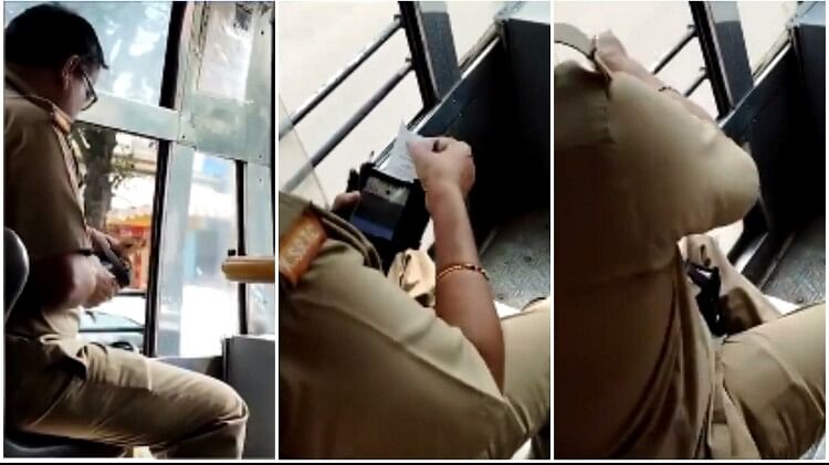 VIDEO viral BMTC bus conductor generate fake tickets and throwing them away