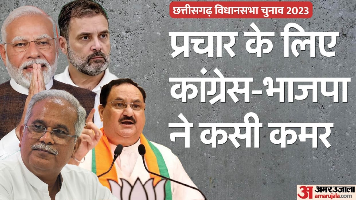 Chhattisgarh Election: Modi, Shah and Yogi will campaign for BJP, congress ready with counter preparation