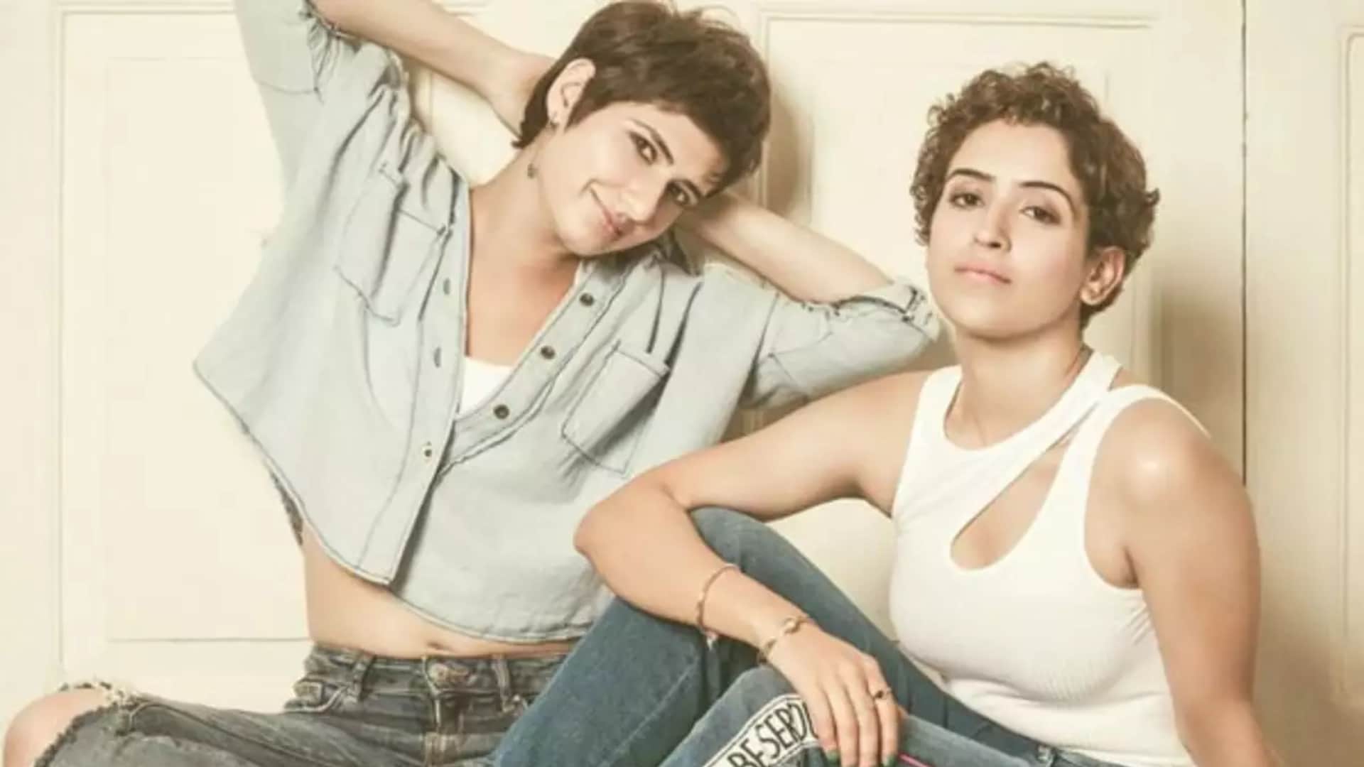 Fatima Sana Shaikh Sanya Malhotra seen together Sam Bahadur Made strong Friendship giving audition on Scooty