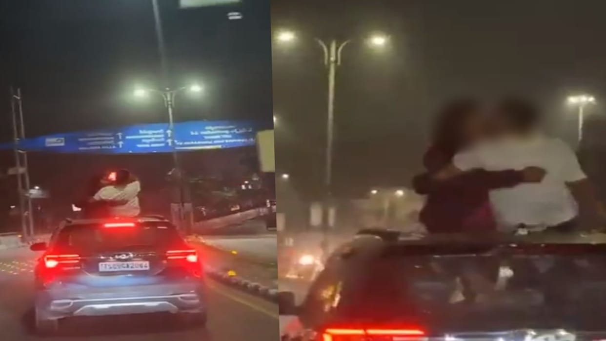 Hyderabad Couple Sunroof Kiss Video Goes Viral