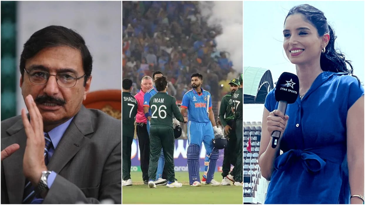 PCB lodges protest with ICC Over Visa issue and IND vs PAK Match misbehave zaka Ashraf leaves India