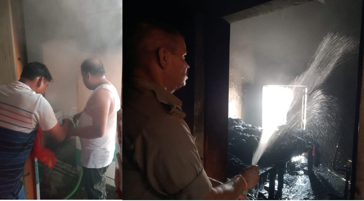 Fire broke out in the house of BSP leader Anupam Dubey, yesterday a hotel worth crores was demolished