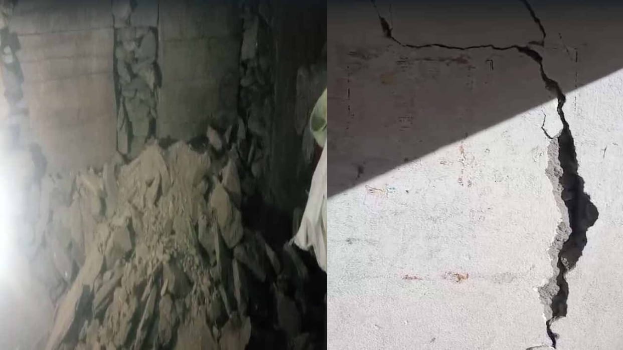 Lahul News: Cracks in houses of Lindur village lahul spiti. wall of one collapsed