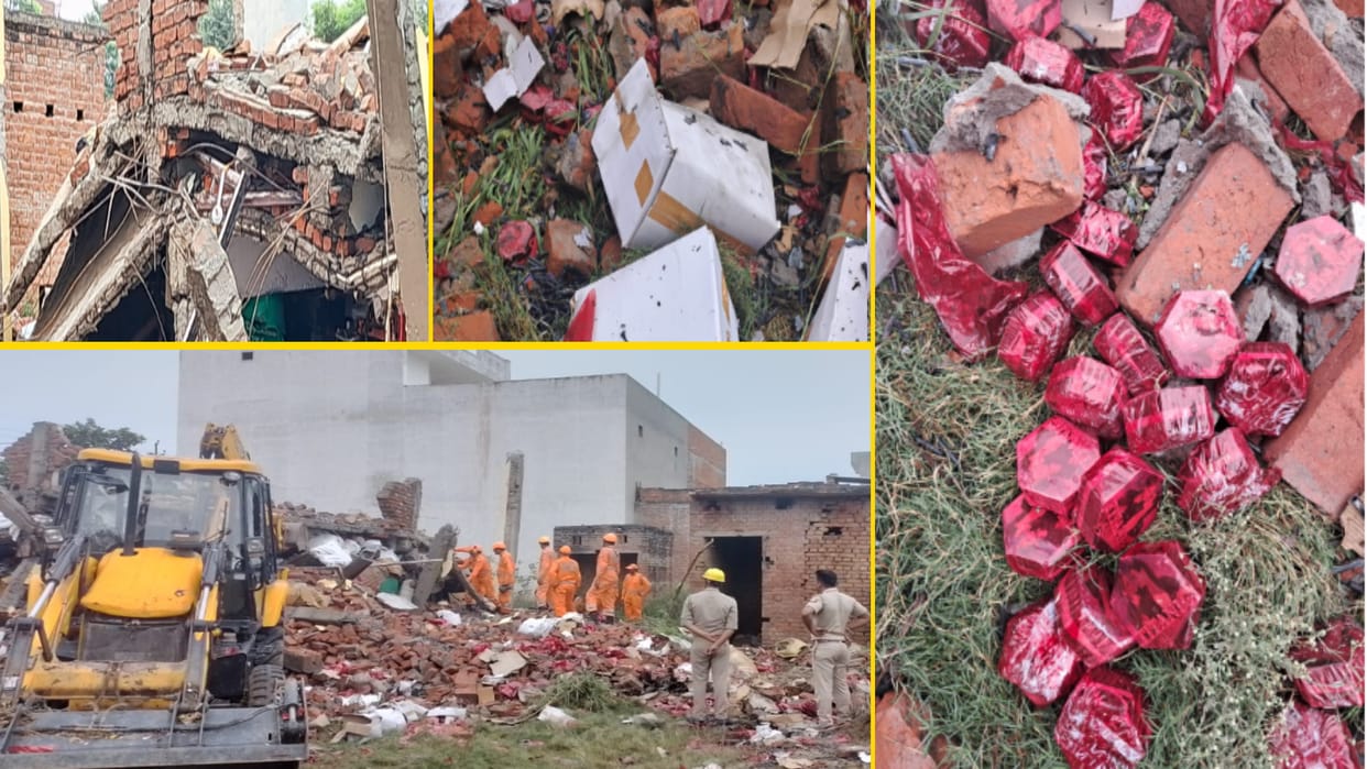 Explosion in firecracker factory: Firecrackers were made under cover of soap in Meerut, permission not taken