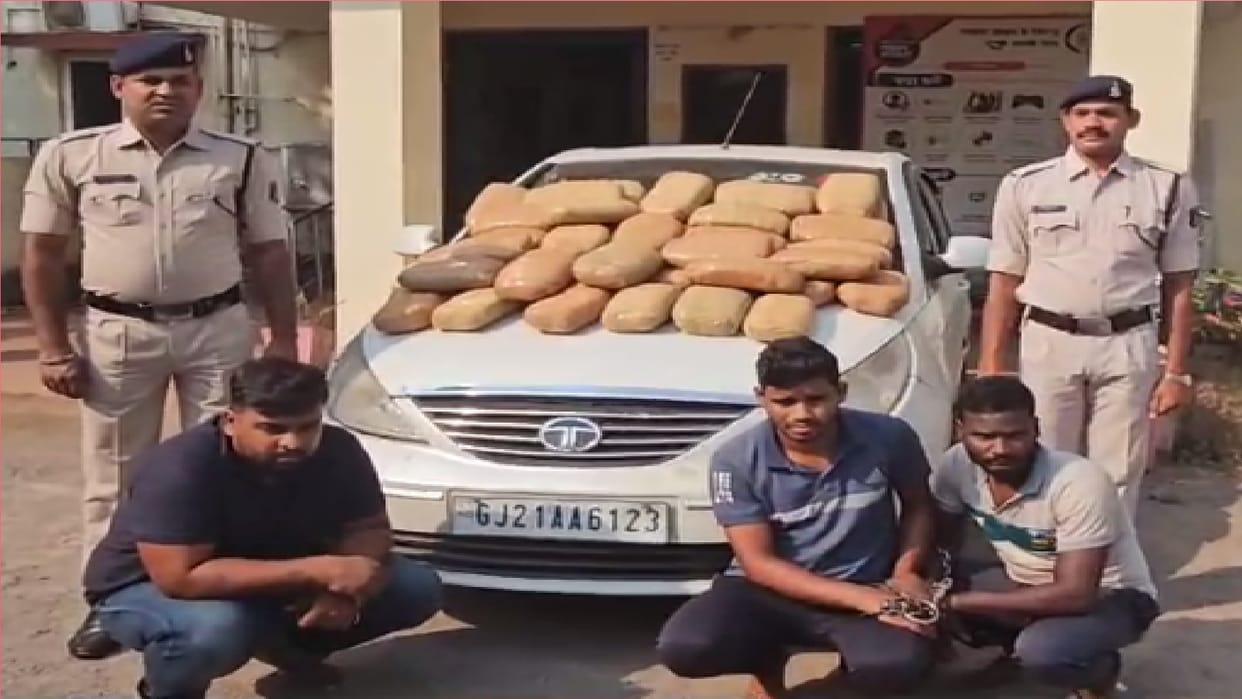 Raipur Crime: 3 inter-state ganja smuggling accused arrested, ganja worth 15 lakh seized