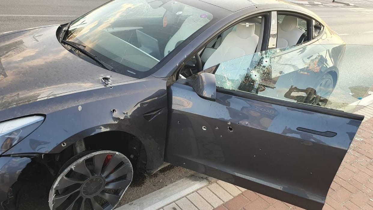 Hamas attack survivor Israeli man claims Tesla car saved his life