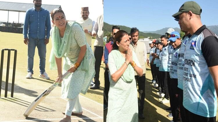 Sports Minister Rekha Arya inaugurated the cricket match under the drug-free campaign Dehradun Uttarakhand