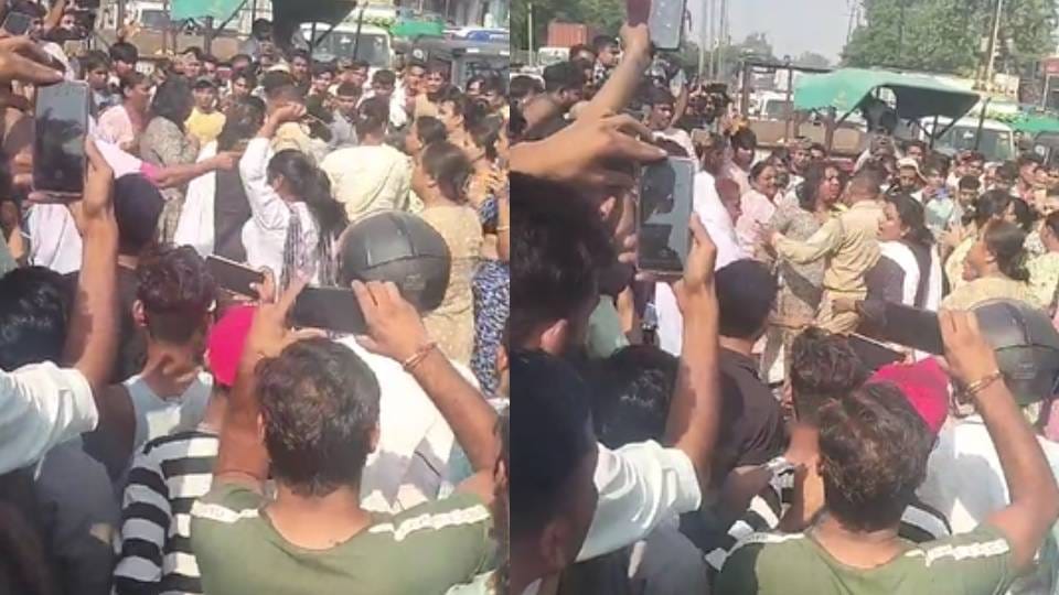 fierce fight between two groups of eunuchs for asking for money in Agra