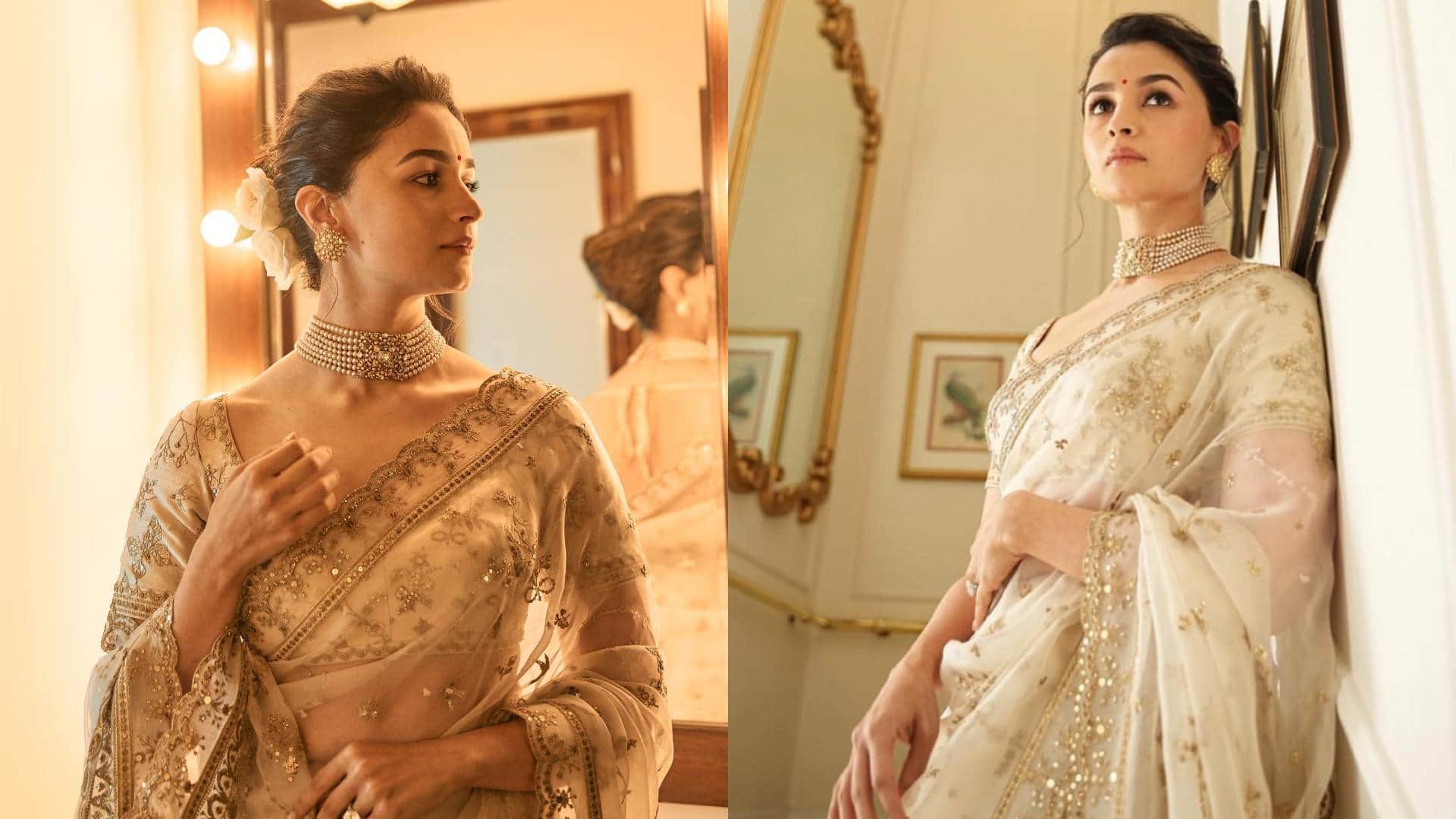 69th national film awards Alia Bhatt wedding saree look how to recreate wedding saree