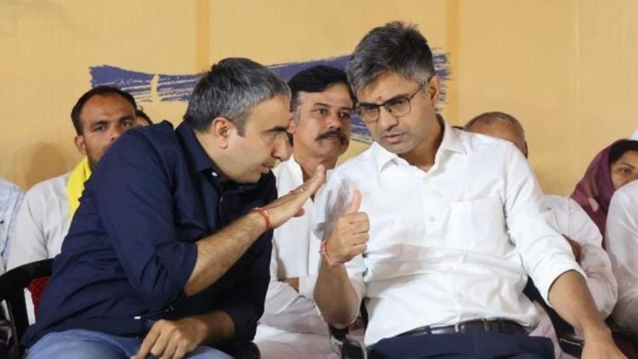 AAP Rajya Sabha member Sandeep Pathak reaches Rohtak, blames Center on SYL issue
