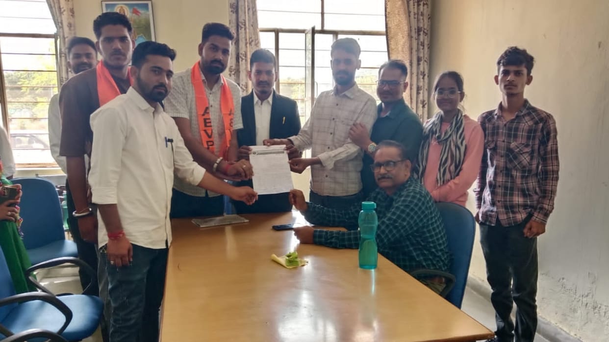 ABVP protest in Ajmer to release exam results and start admissions