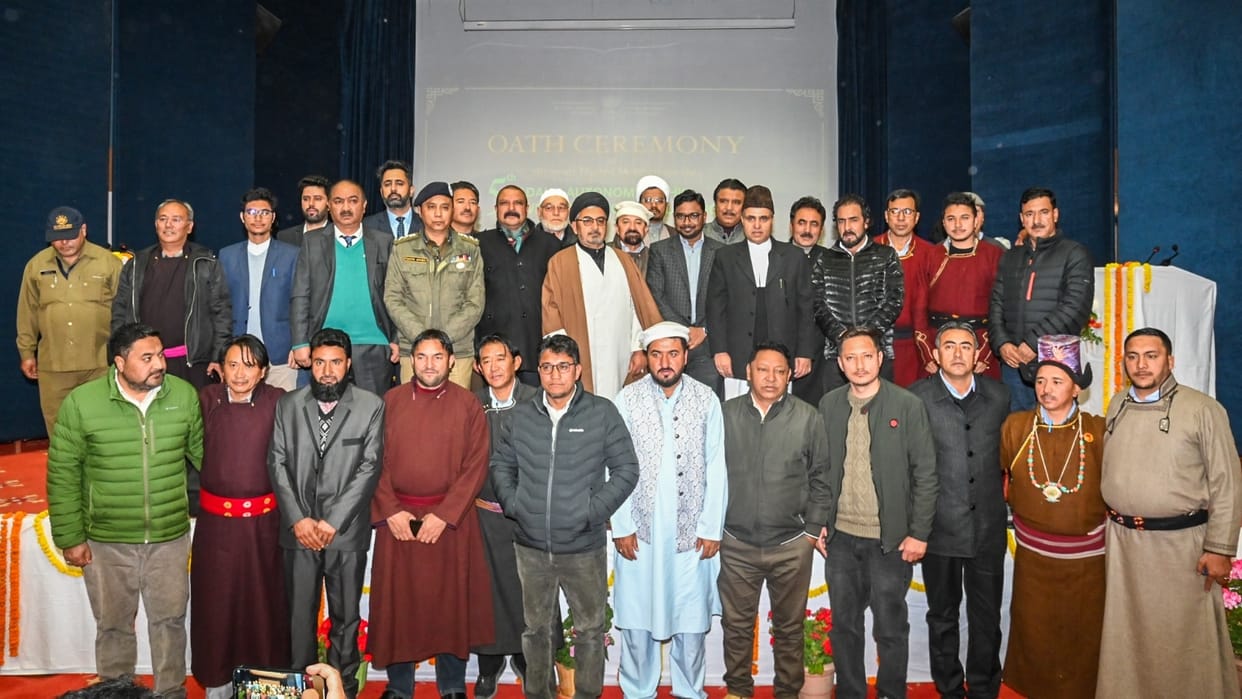 Kargil: Elected councilors took oath agreement between NC and Congress for two and a half years