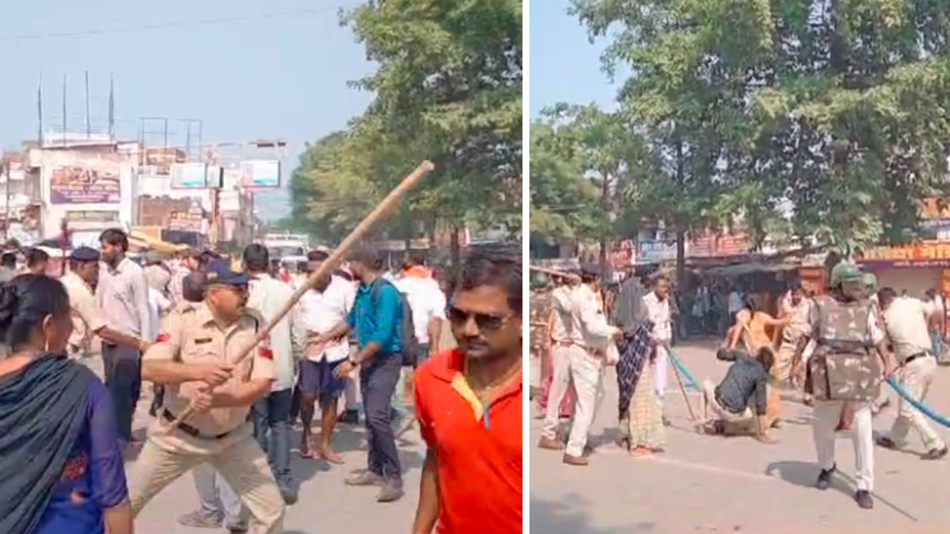 Uproar in Rewa: Shop vandalized after attack on laborer, car burnt; Policemen injured in stone pelting