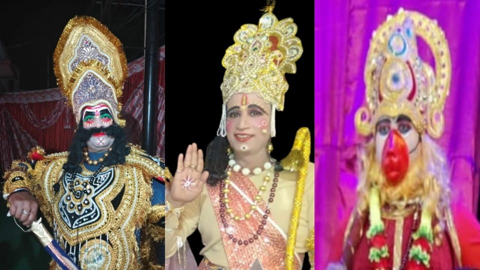 Dehradun Ramlila News retired soldiers are playing  role of Ram Ravana and Hanuman