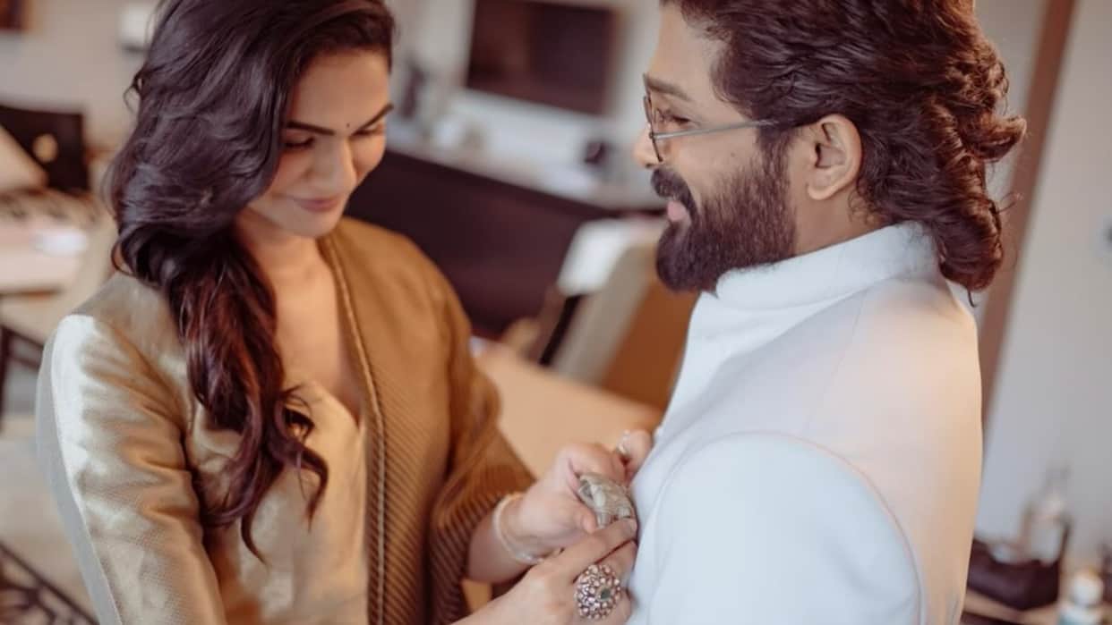 Allu arjun recived 69 th national film award for pushpa wife sneha pens emotional note for actor