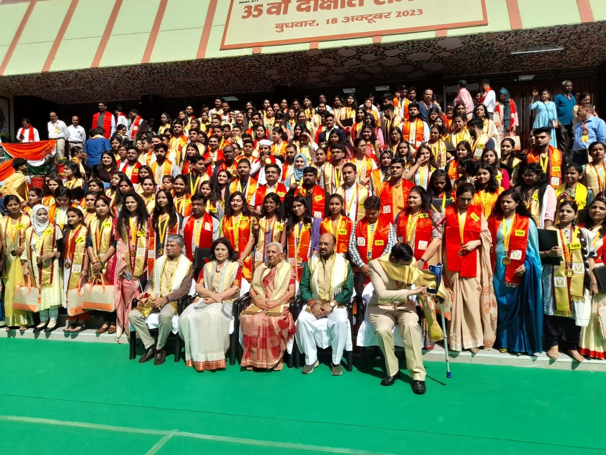 CCSU Convocation Pics: students faces lit up after receiving medal by Governor Anandiben Patel