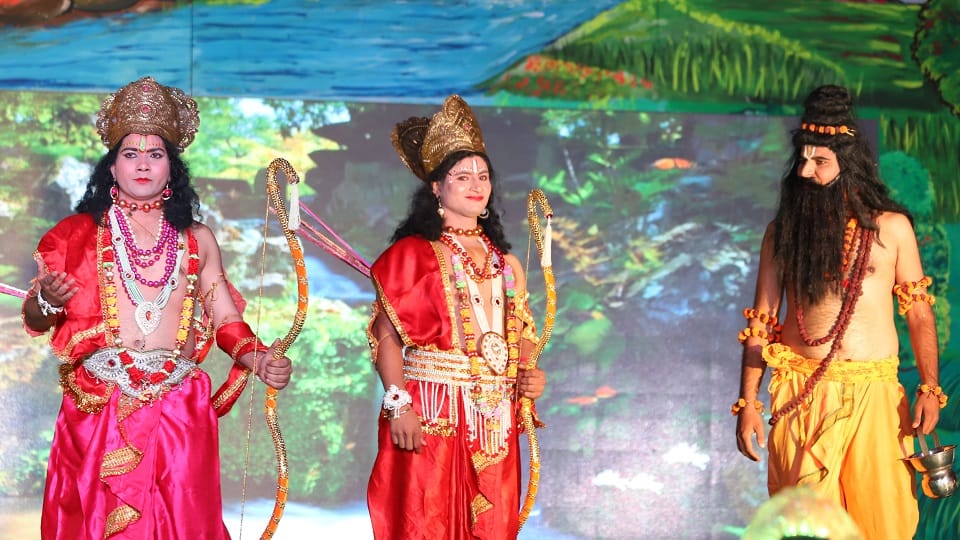 Devotees were emotional after seeing the staging of Ramlila