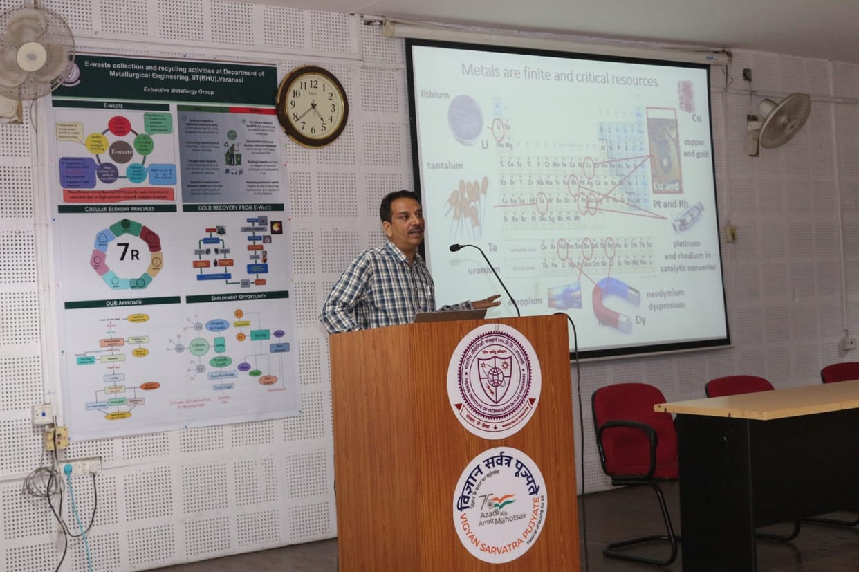 300 grams of gold can be extracted from one ton of e waste discussion on recycling in IIT BHU
