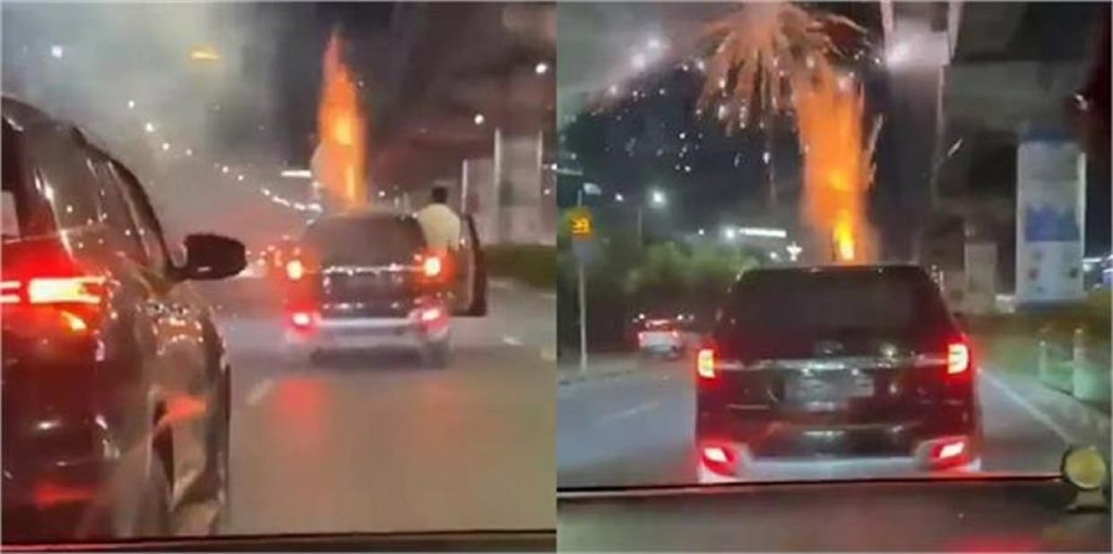Crackers burst from moving car in Gurugram Police probing incident