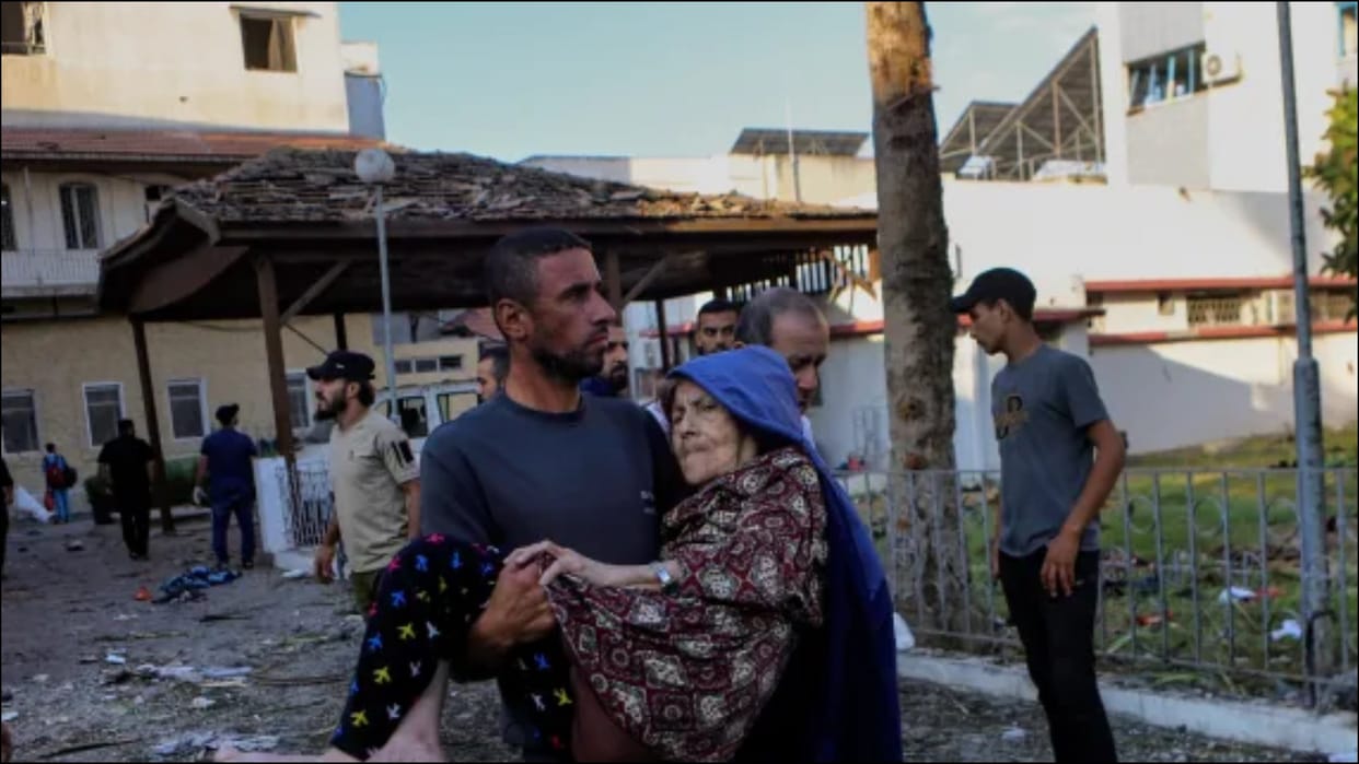 Israel Hamas War Horrific scenes of Gaza hospital after explosion