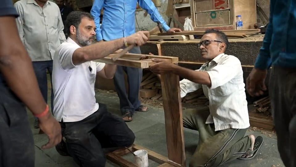 Rahul Gandhi shares video of his visit to Kirti Nagar furniture market