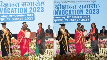 President of India Draupdi murmu in Patna, CM Nitish Kumar targets Union minister at aiims patna convocation
