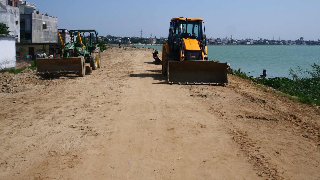 Work is going on fast on Ramgarhtal Ring Road at Gorakhpur