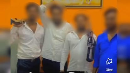 सोशल मीडिया पर असलहा के साथ वायरल वीडियो।