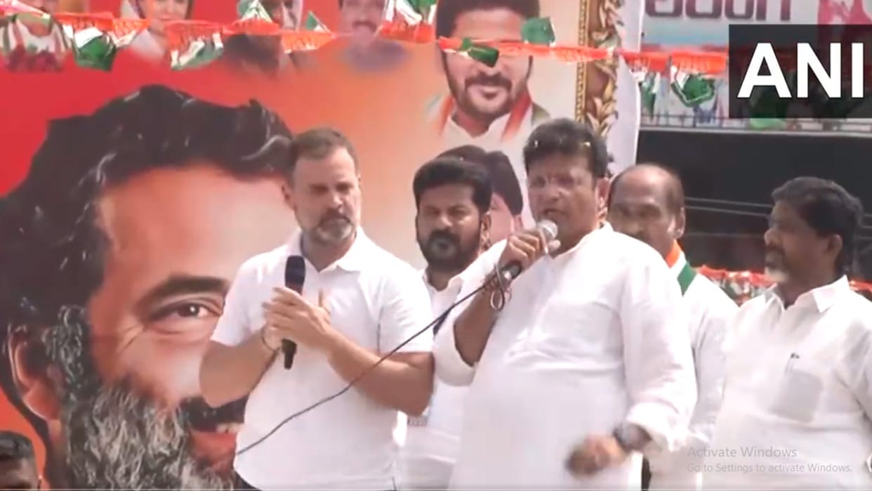 rahul gandhi telangana visit accused brs corruption caste census k kavitha befitting reply