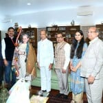 सोनिया गांधी को आमंत्रित करने के लिए पहुंचे जेपी अग्रवाल, मुदित अग्रवाल और रामलीला कमेटी के सदस्य।
