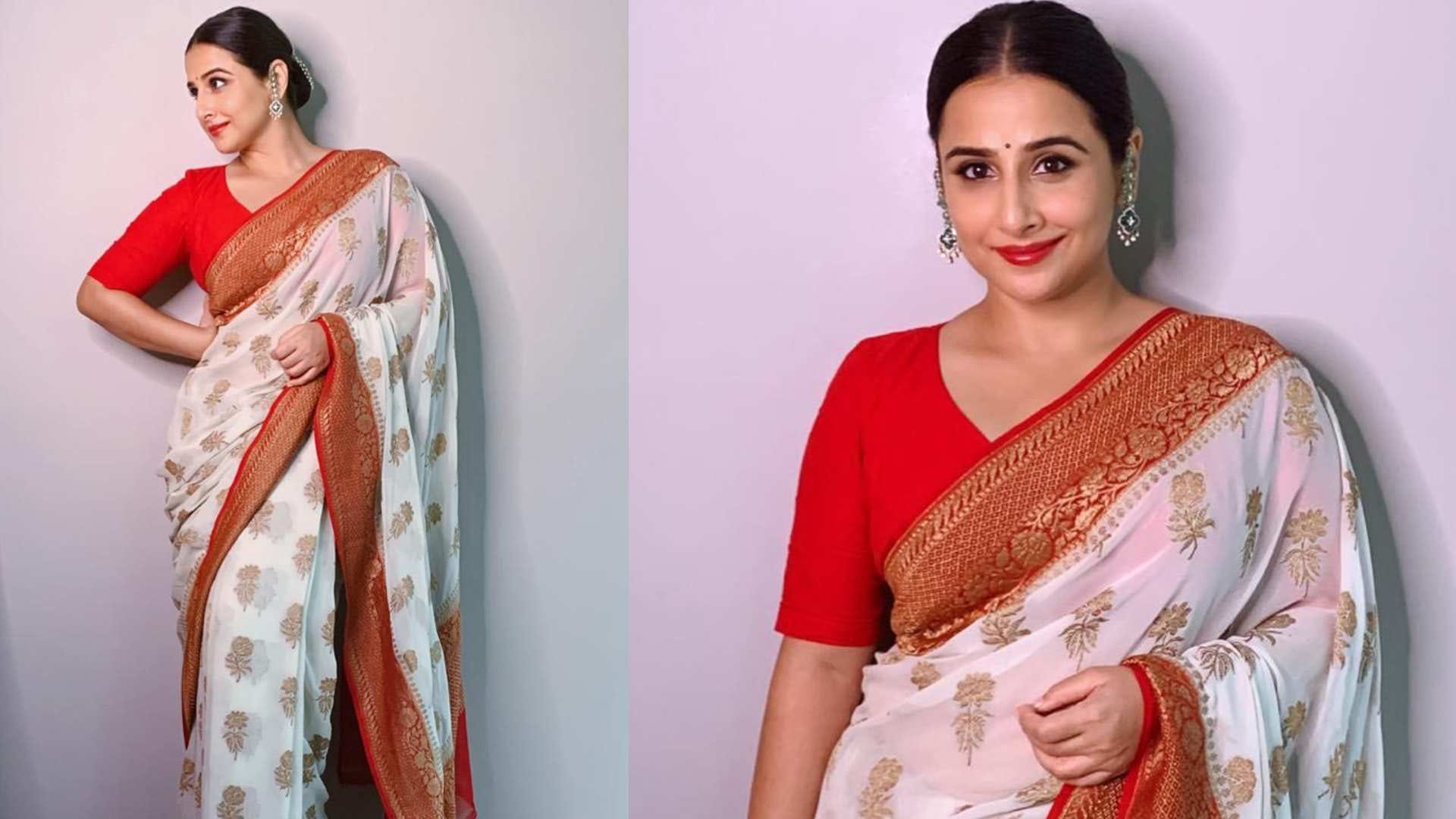Dussehra 2023 ethnic looks of Vidya Balan latest outfit for festival