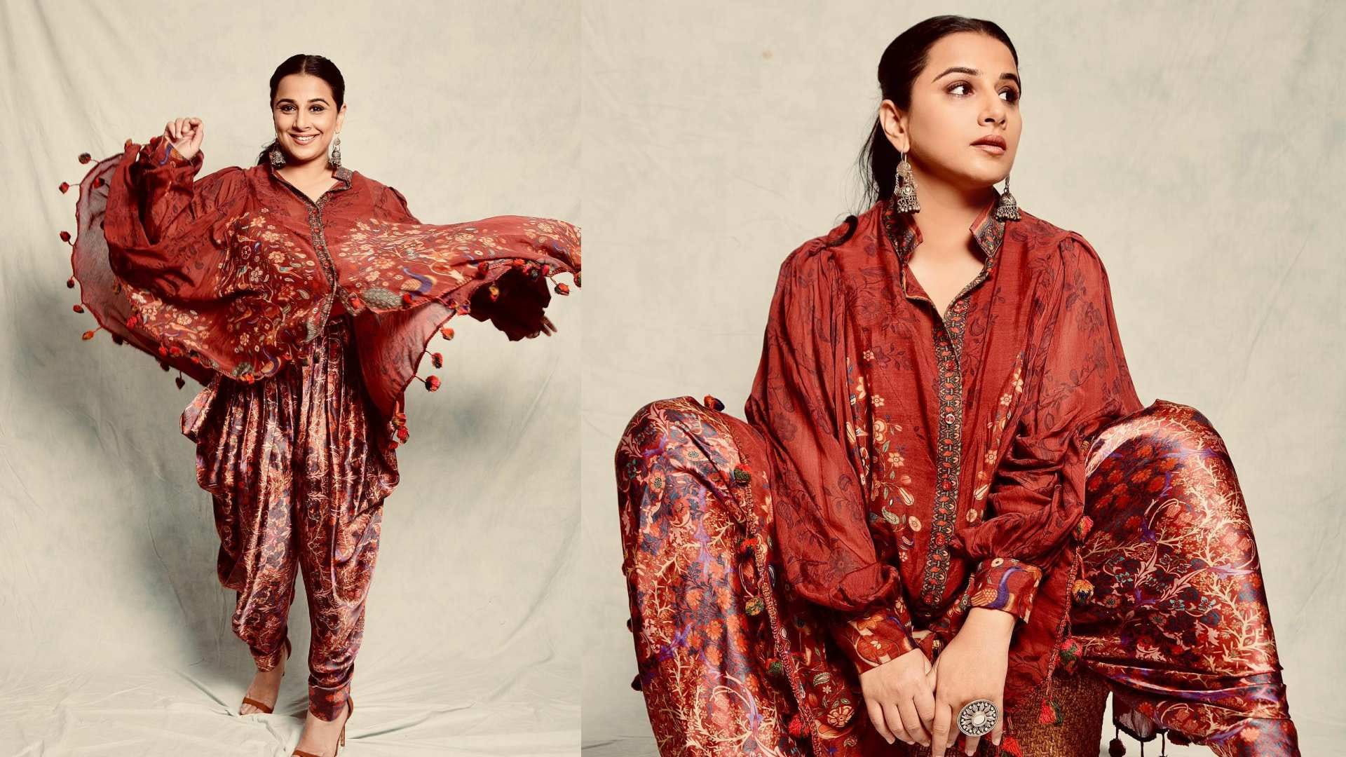 Dussehra 2023 ethnic looks of Vidya Balan latest outfit for festival