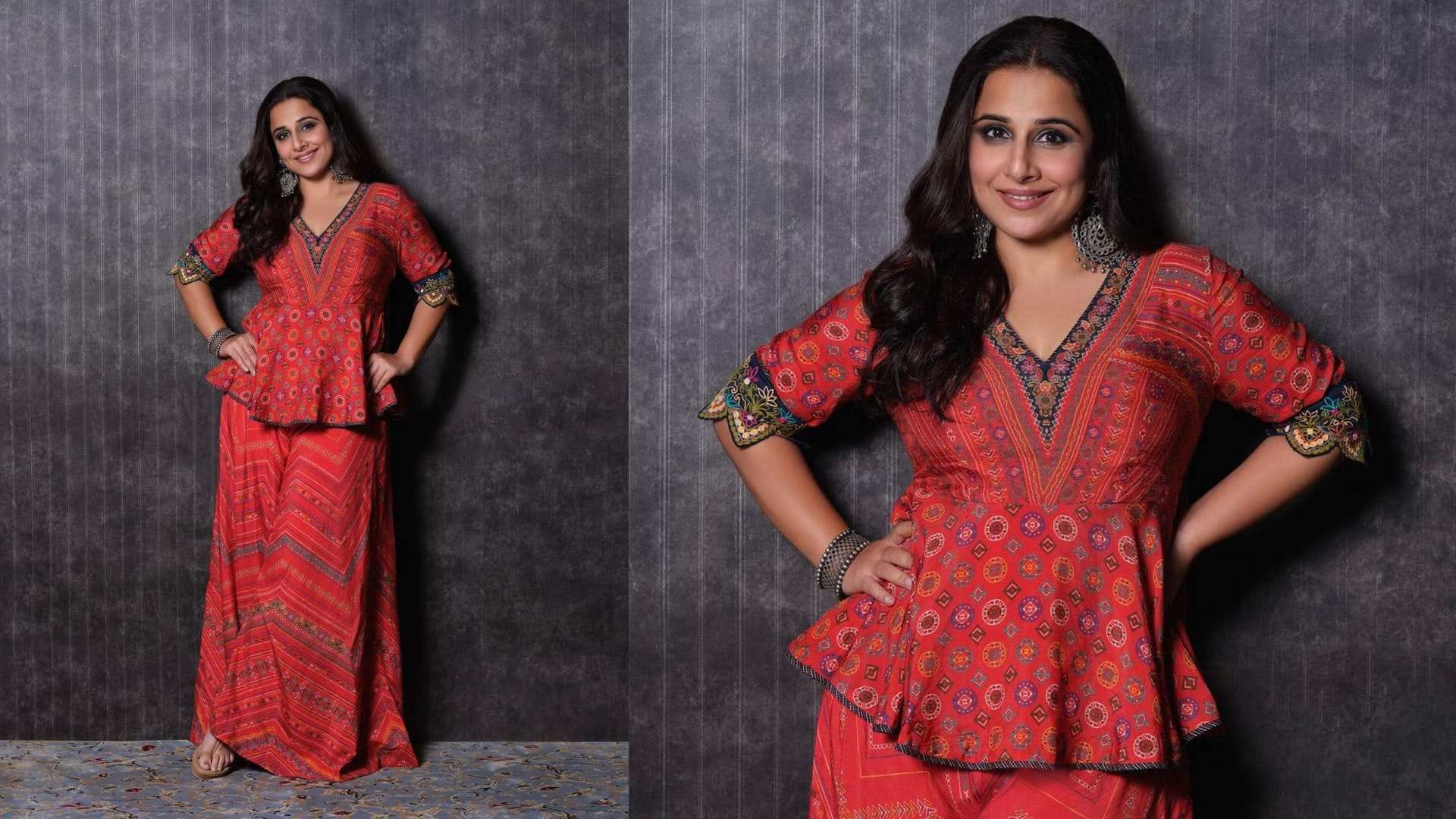 Dussehra 2023 ethnic looks of Vidya Balan latest outfit for festival