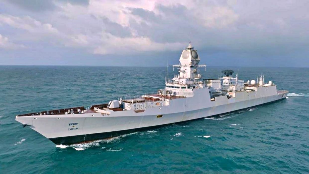 Indian navy Mazagon Dock Shipbuilders Limited stealth destroyer Imphal Defence Ministry