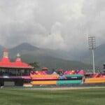 धर्मशाला क्रिकेट स्टेडियम।