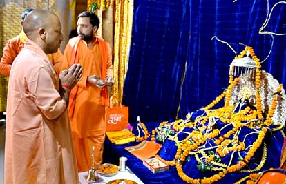 CM Yogi Adityanath inspects the progress of Ram temple construction.