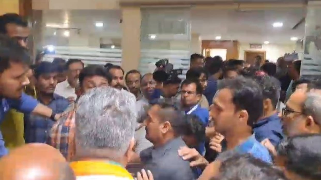 MP Election 2023 Scuffle with election in-charge Bhupendra Yadav in Jabalpur