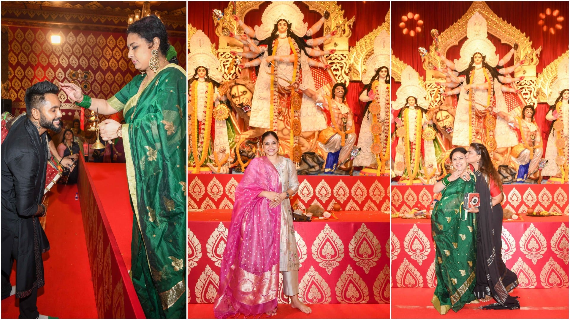North Bombay Sarbojanin Durga Puja Ghatasthapana Kajol Jaan Kumar Sanu added to the merriment of the festivity