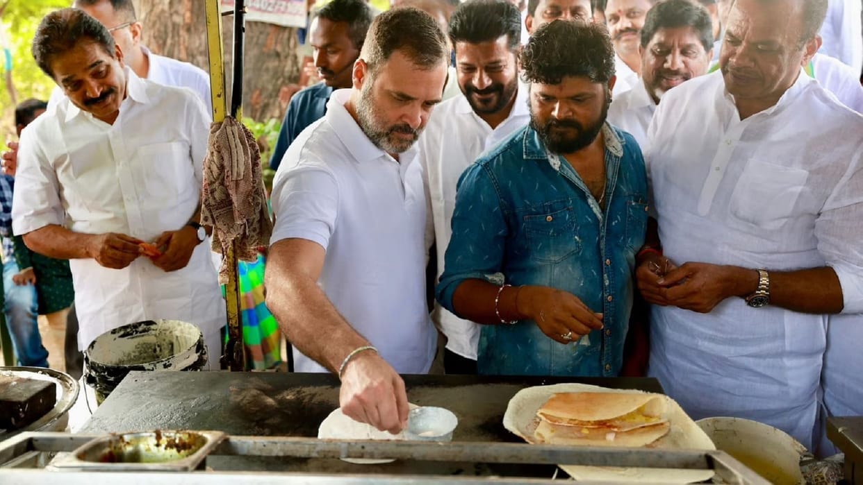 Telangana Election: Rahul gandhi played Dosa Politics for the entire South