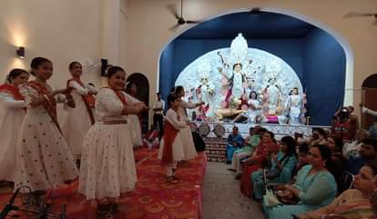 Navratri 2023 Mini Bengal decorated in varanasi Mata Durga seated in Puja pandals see photos