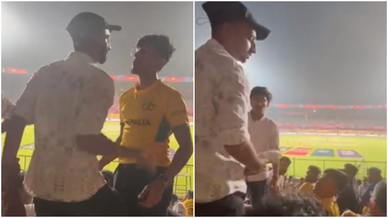 Cricket world cup Australia vs Pakistan match Fans Lose Cool Over Seat video viral