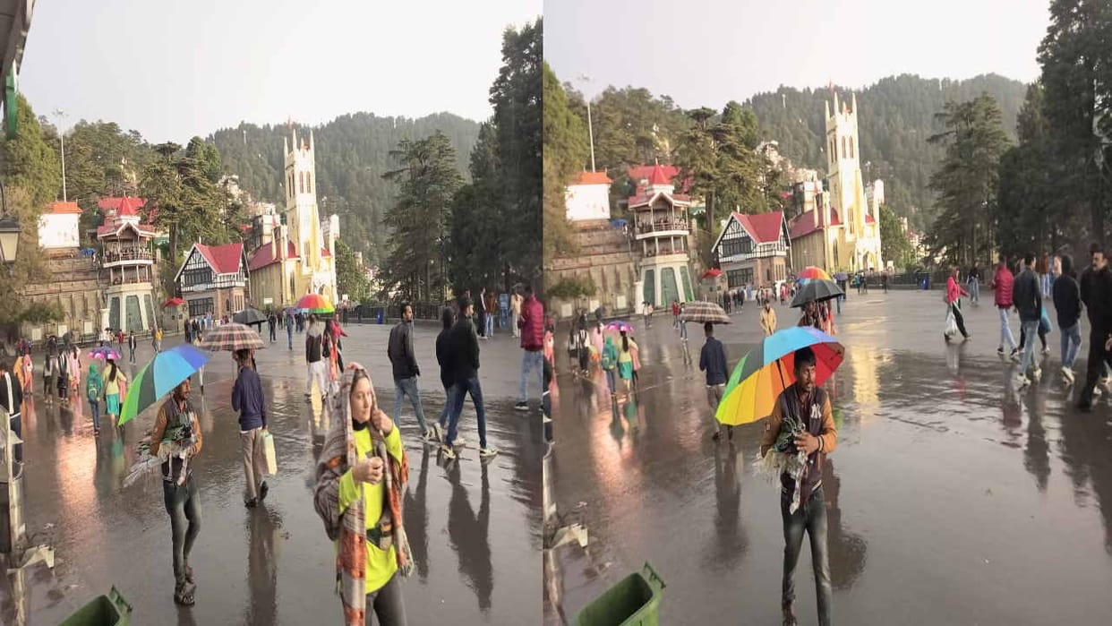 Himachal Weather update: rain in Shimla, snowfall in picks, temperature dropped
