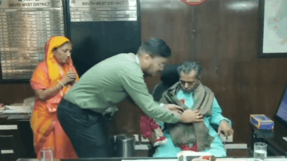 Revenue Department alerted after video of Guru being seated on the DM chair in delhi