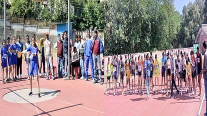 Hamirpur News: लंबी कूद प्रतियोगिता में सुहानी, आदित्य प्रथम Under-19 Athletes Meet Hamirpur, Suhani, Aditya first in long jump competition