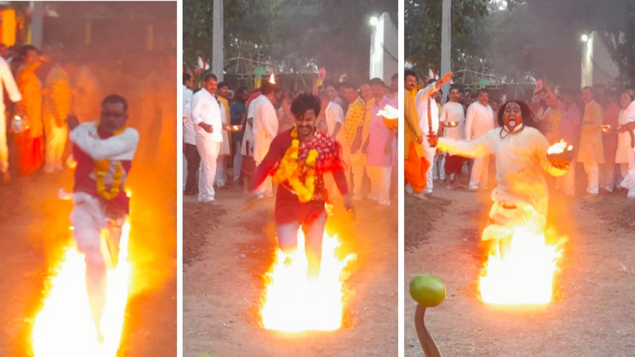 Dussehra 2023: Devotees came out of the burning furnace in Nalchha Mata temple.