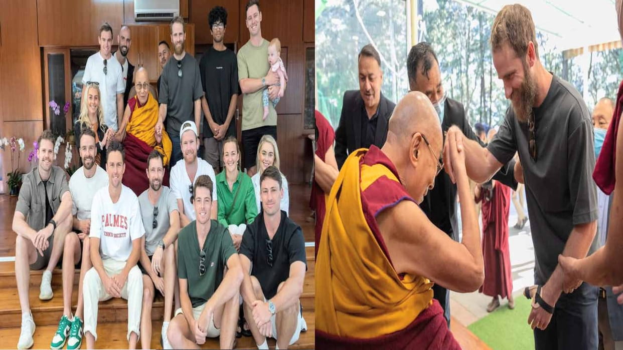New Zealand team players met religious leader Dalai Lama in McLeodganj Dharamshala