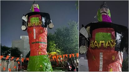 Dussehra: Ravana in form of Hamas, symbol of terror, burnt in Bhopal; Children and adults made it together