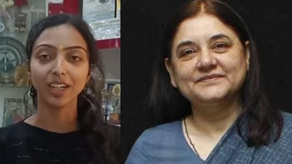 Uttarakhand News Maneka Gandhi Appreciate Khushi from Uttarkashi for animals Sewa