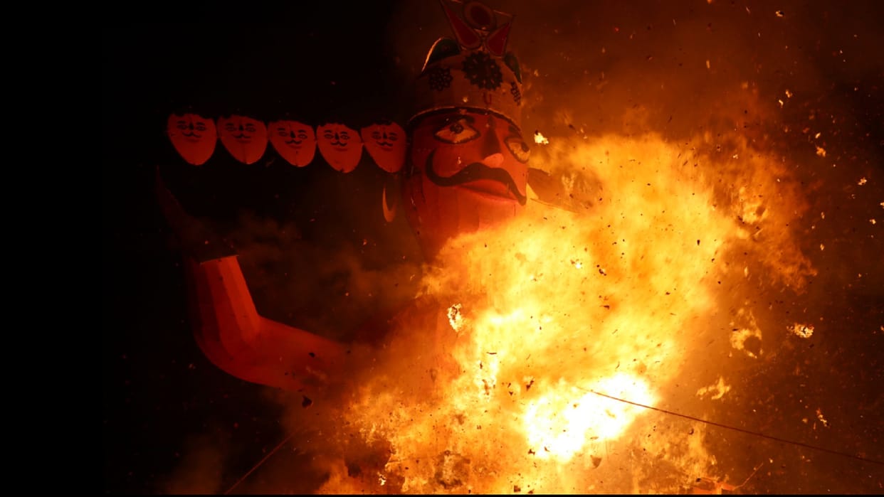 Dussehra 2024: Effigies of Ravana, Meghnath, Kumbhkaran were burnt in Bijnor district