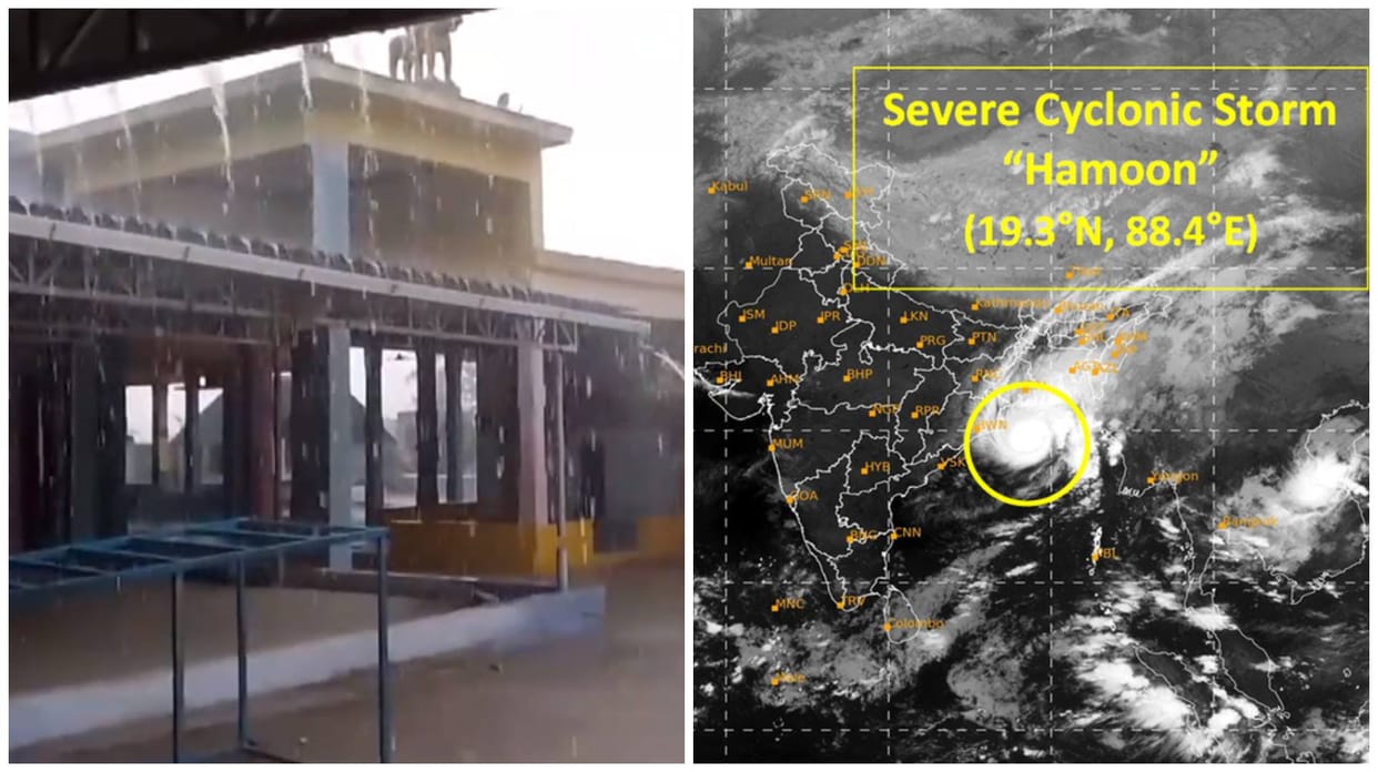 Cyclonic Storm Hamoon intensified into a Severe cyclonic storm over the Northwest Bay of Bengal
